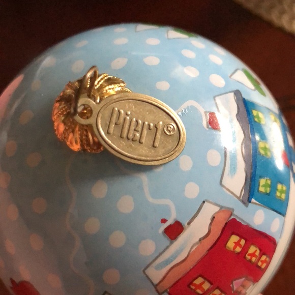 Pier 1 Import Li Bien Christmas 2015 Ornament Kids Playing Snowman Hand painted - Picture 9 of 10